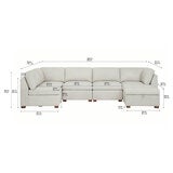 Thomasville, Rockford, Seccional Modular De Tela de 6 Piezas con 2 Reposapiés Eléctricos Thomasville, Rockford, Seccional Modular De Tela de 6 Piezas con 2 Reposapiés Eléctricos