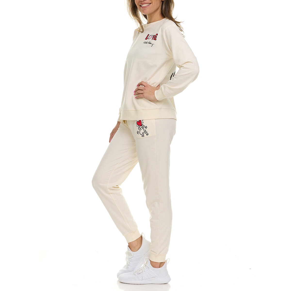 Keith Haring Conjunto 2 piezas para Dama Beige Mediana