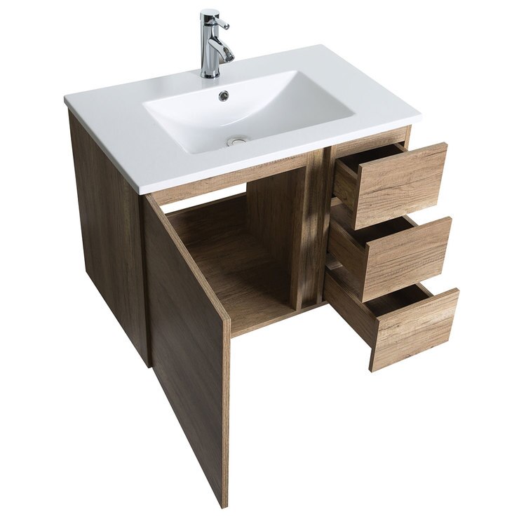 15WEST, mueble de baño empotrable 30" con gabinete medicinal color