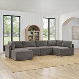 Thomasville, Fallon, Seccional Modular de Tela de 6 Piezas con Otomano