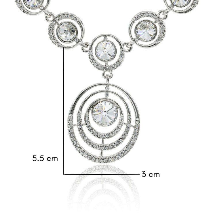 Mayfer, Juego de Collar y Aretes, Diseño Elegante, con Cristal Austríaco Mayfer, Juego de Collar y Aretes, Diseño Elegante, con Cristal Austríaco