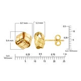Aretes, Oro Amarillo 14K, Love Knot