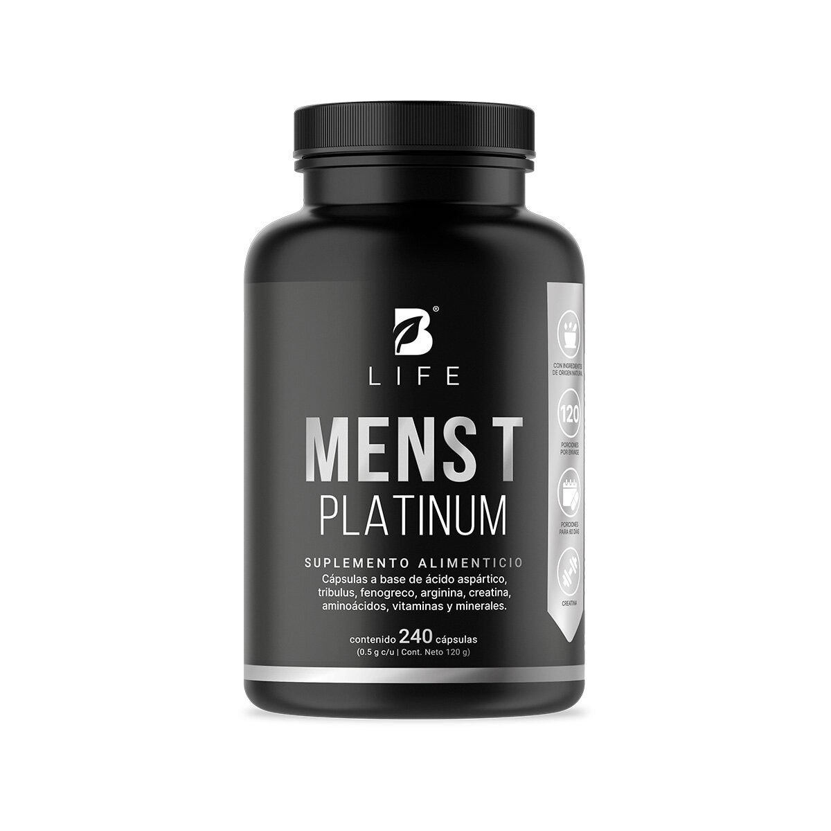 B Life Mens T Platinum Frasco con 240 Cápsulas