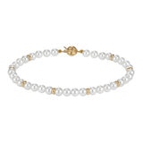 Pulsera de Perlas, Oro Amarillo de 14K