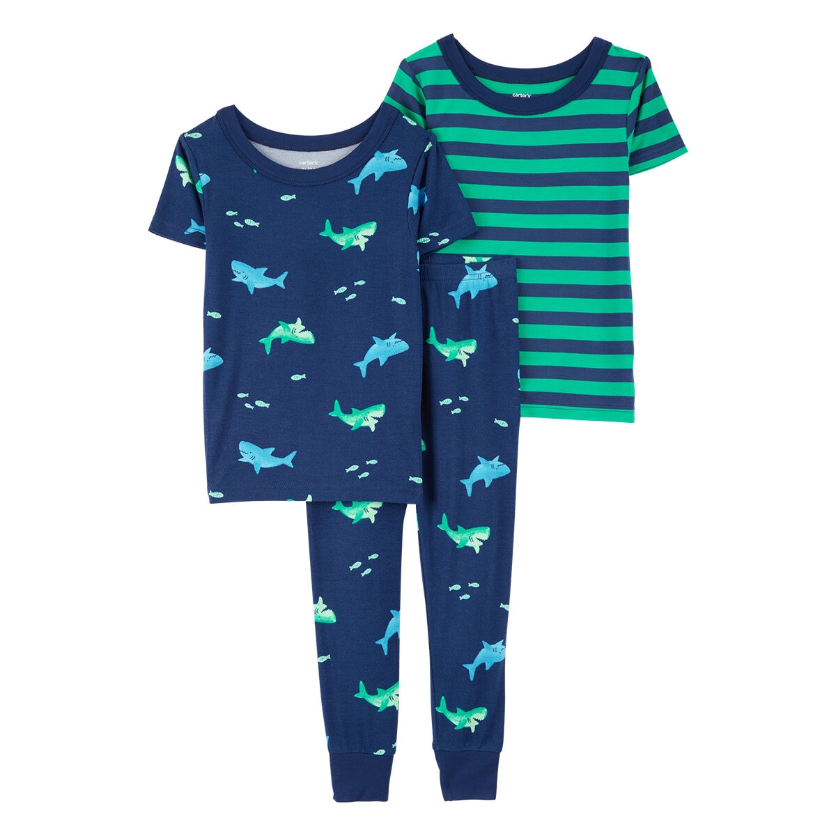 Carter's Pijama de 3 Piezas Para Niños y Niñas Tiburones 4 Años