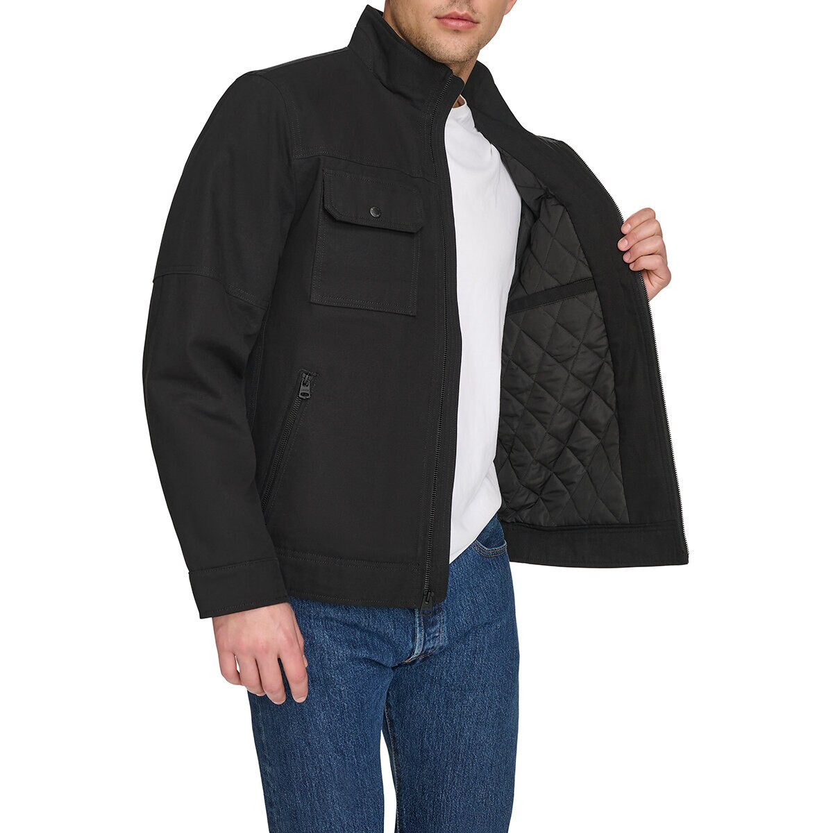 Levi's Chamarra para Caballero Negro Chica