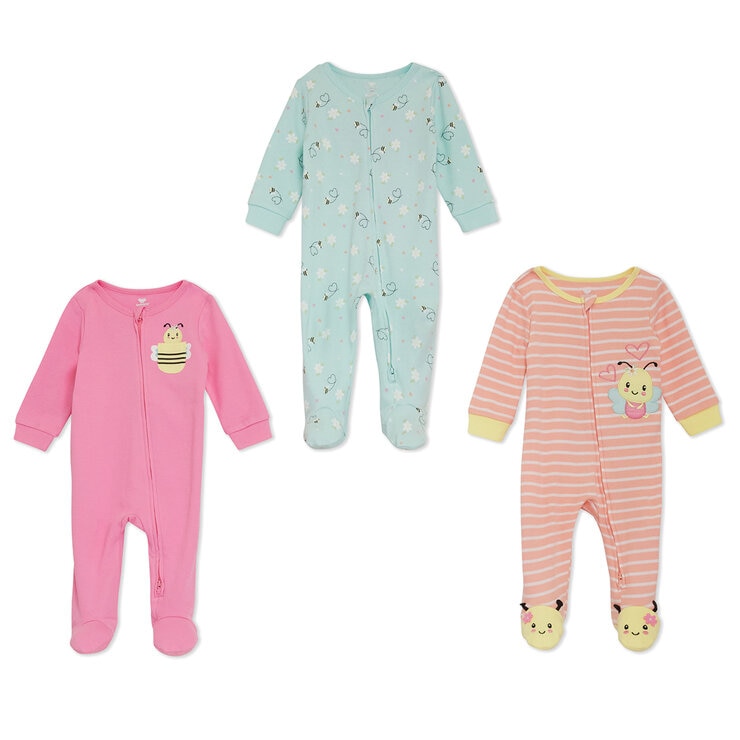 Koala Kids Mameluco 3 piezas para Bebé Varias Tallas y Colores