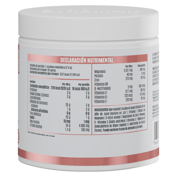 Birdman H Balance Inositol, Magnesio, L-Metilfolato en Polvo Sin Sabor 244 gr