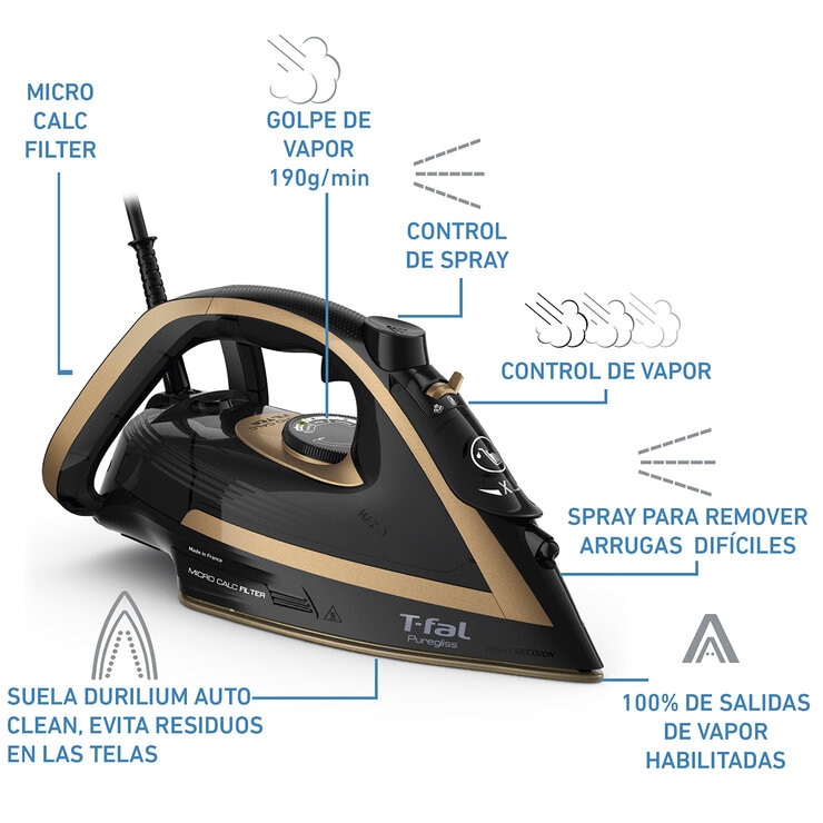 T-Fal Plancha de Vapor Puregliss