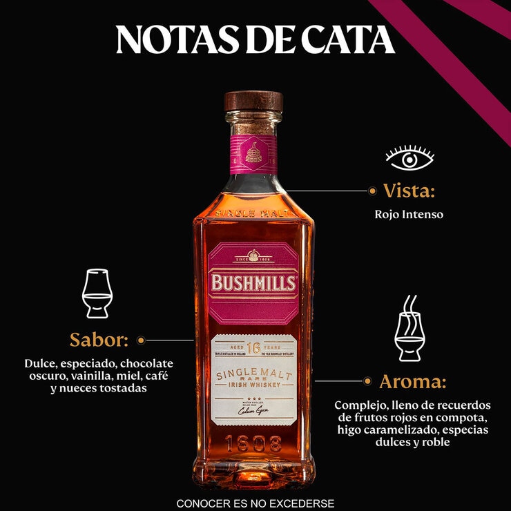 Whiskey Bushmills 16 años 750ml