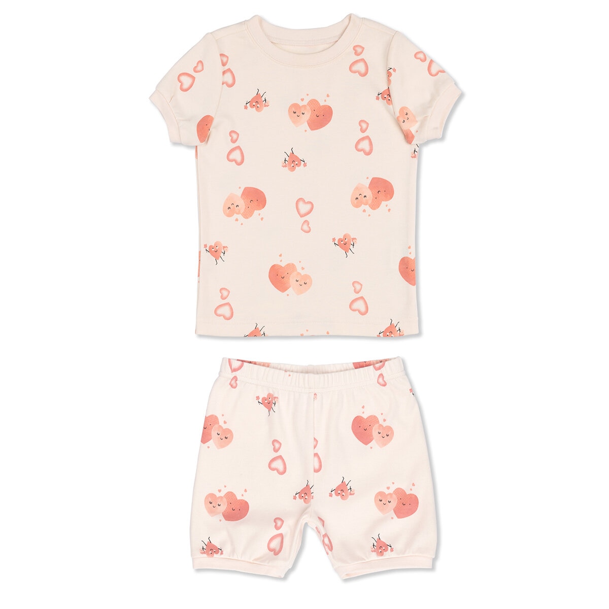 Pekkle Pijamas 4 piezas para Niños o Niñas Helado / Corazón 3 Años