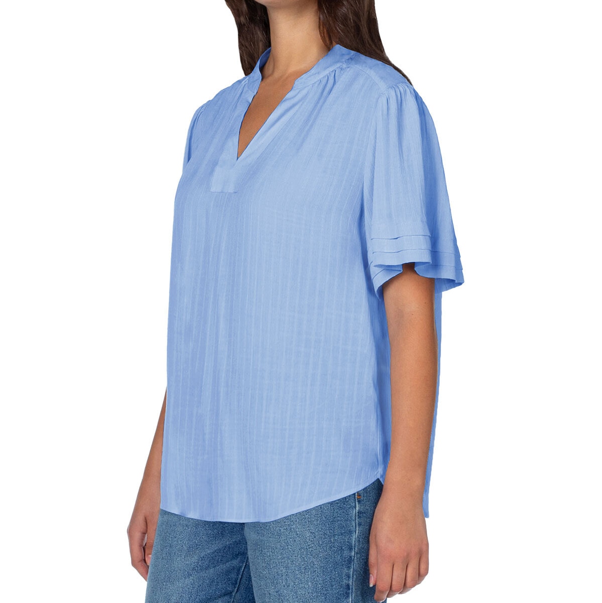 Well Worn Blusa para Dama Azul Extra Grande