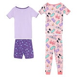 Koala Kids Pijama 4 piezas para Niños y Niñas Morado 2 Años