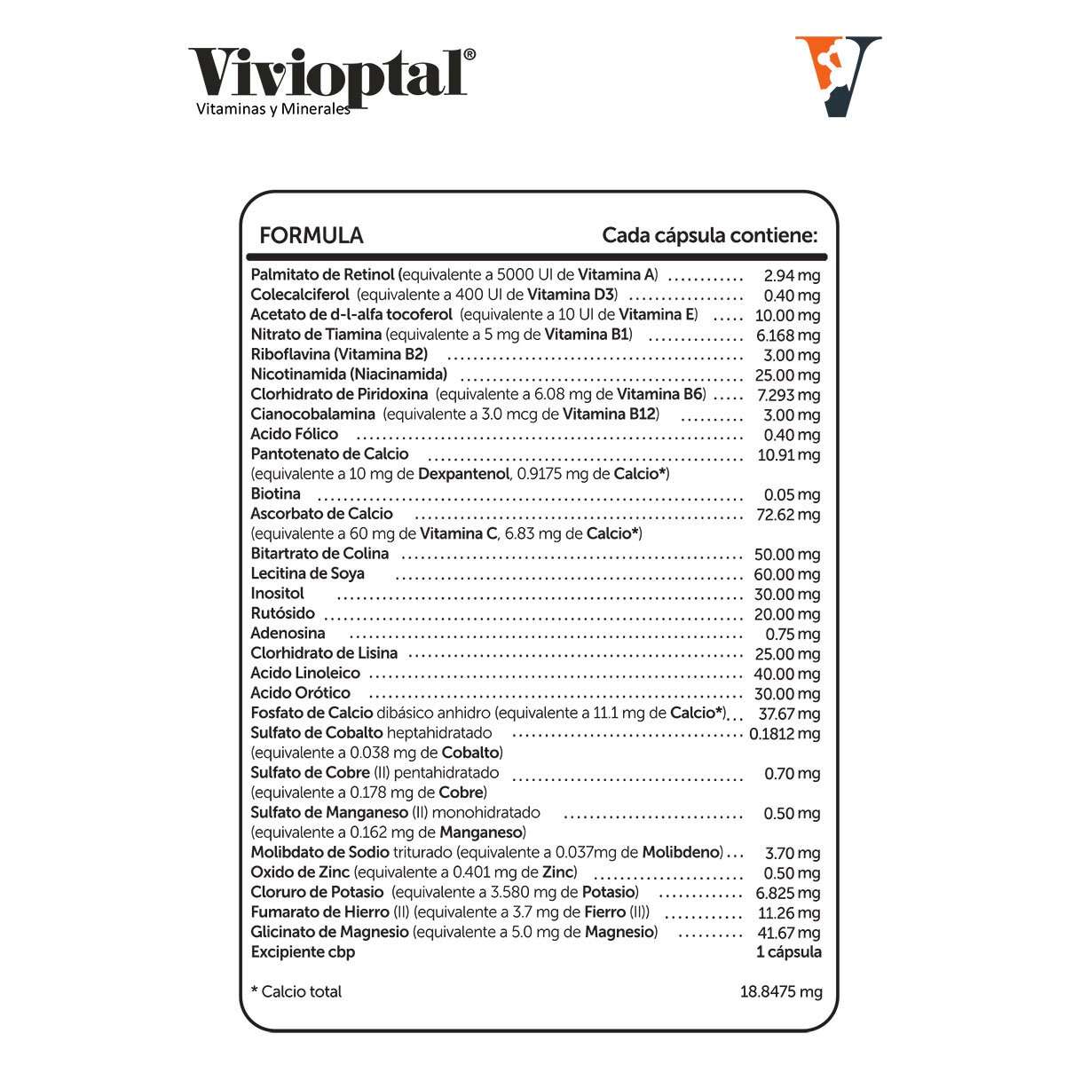 Vivioptal Multivitamínico 105 Cápsulas