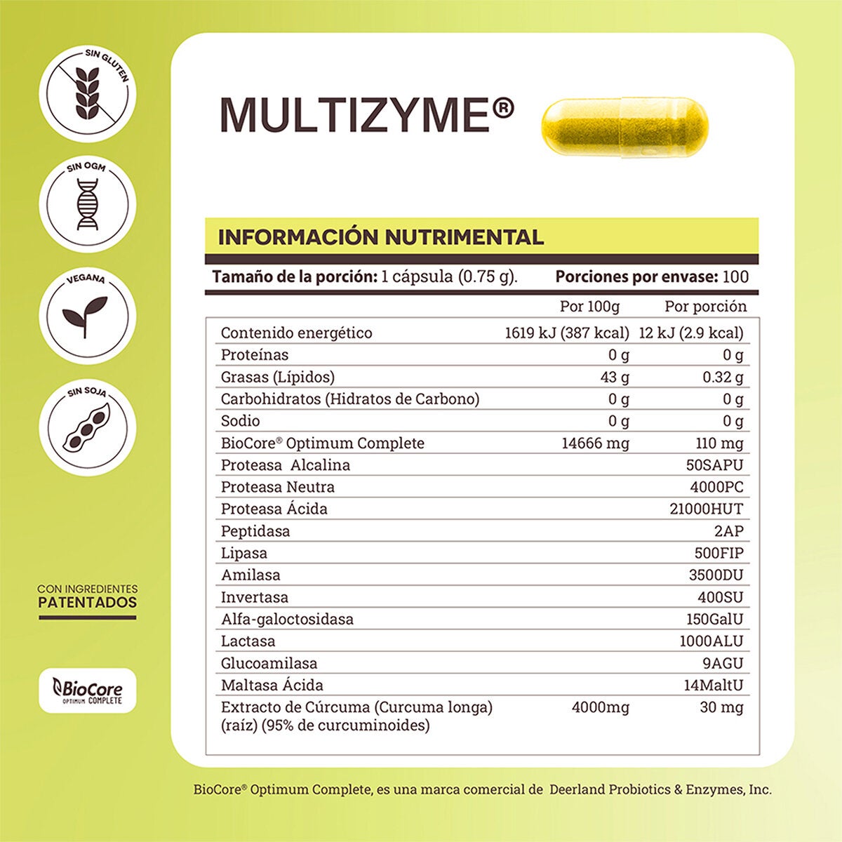 Matter Multizyme Enzimas Digestivas con TCM y Cúrcuma (Biocore) 2 Frascos de 100 Cápsulas c/u Matter Multizyme Enzimas Digestivas con TCM y Cúrcuma (Biocore) 2 Frascos de 100 Cápsulas c/u