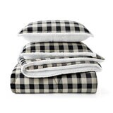 Casual Living, Juego de Edredón King de 3 piezas, Buffalo Check-Black