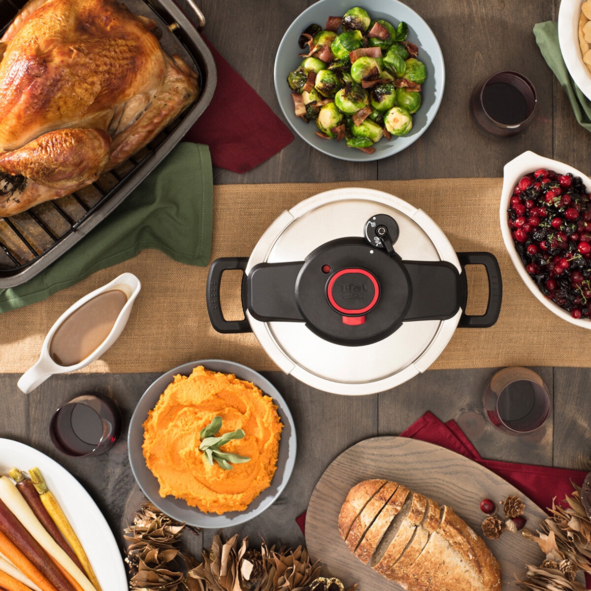 T-Fal Olla de Presión de Acero Inoxidable de 7.6 L