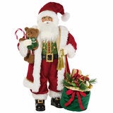 Figura de Santa con Oso, 91.5 cm Figura de Santa con Oso, 91.5 cm