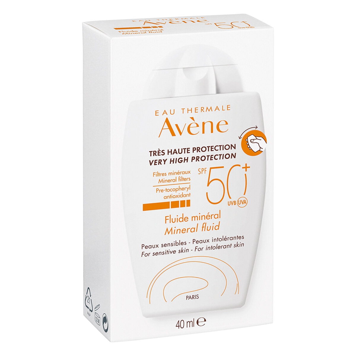 Avène Fluido Mineral sin Color FPS 50+ 40 ml