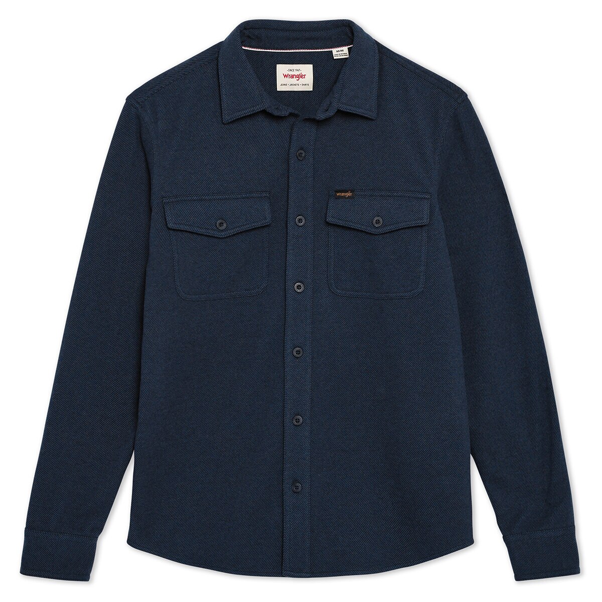 Wrangler Sobre camisa de franela para Caballero Azul Extra Grande