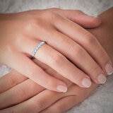 Anillo de Diamantes 0.50ctw, Oro Blanco 14K