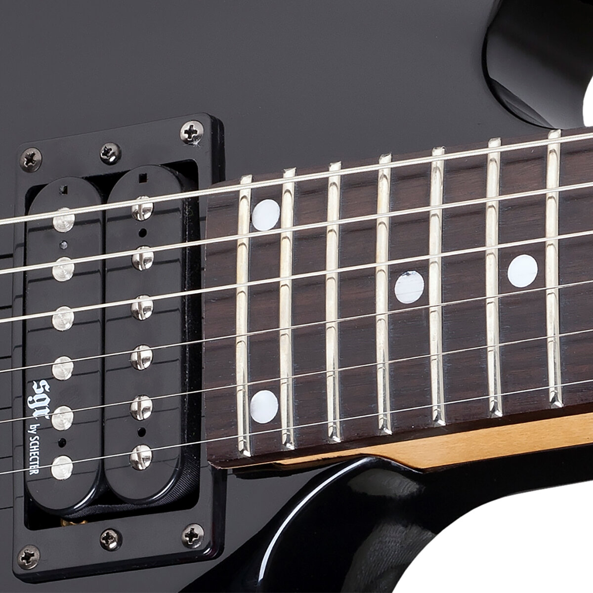 SGR By Schecter Guitarra Eléctrica C-1 FR Negro