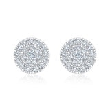 Aretes, 1.00ctw Diamantes, Oro Blanco de 14K
