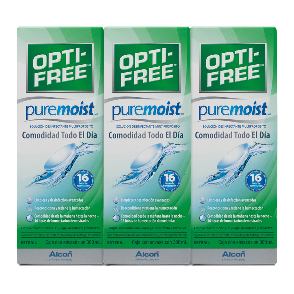 Opti-Free Pure Moist 3 de 300 ml