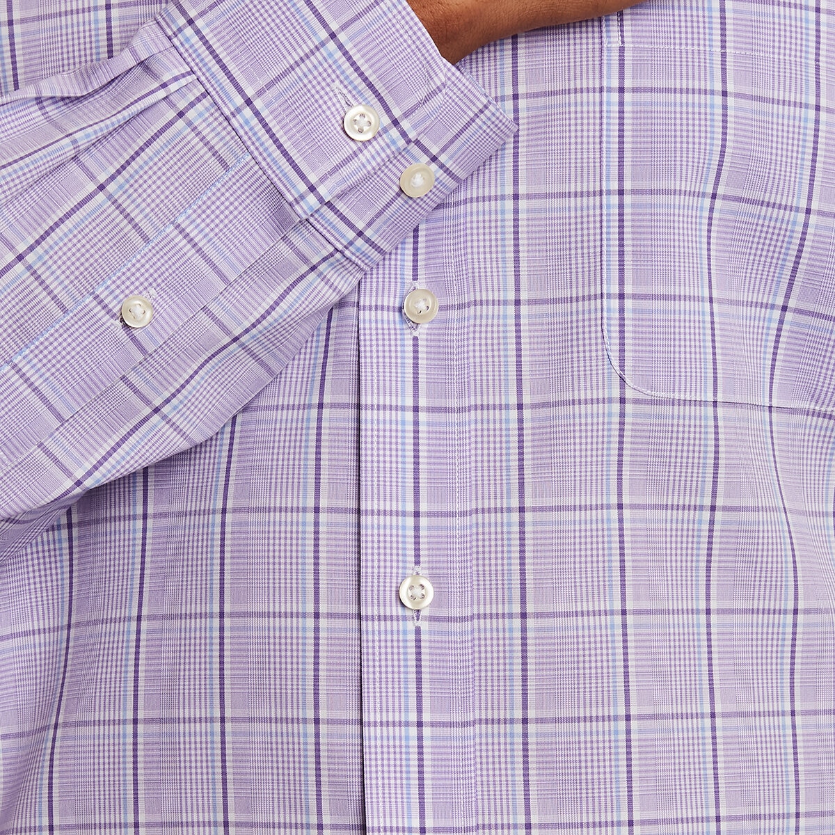 Kirkland Signature Camisa para Caballero Morado Cuello 16.5 Manga 32/33