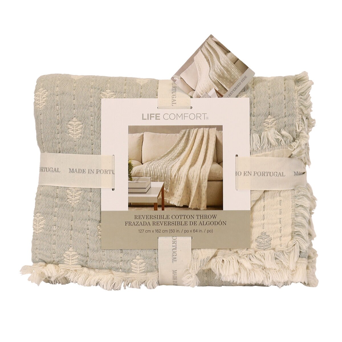 Life Comfort, Frazada Reversible de Algodón, Varios Modelos
