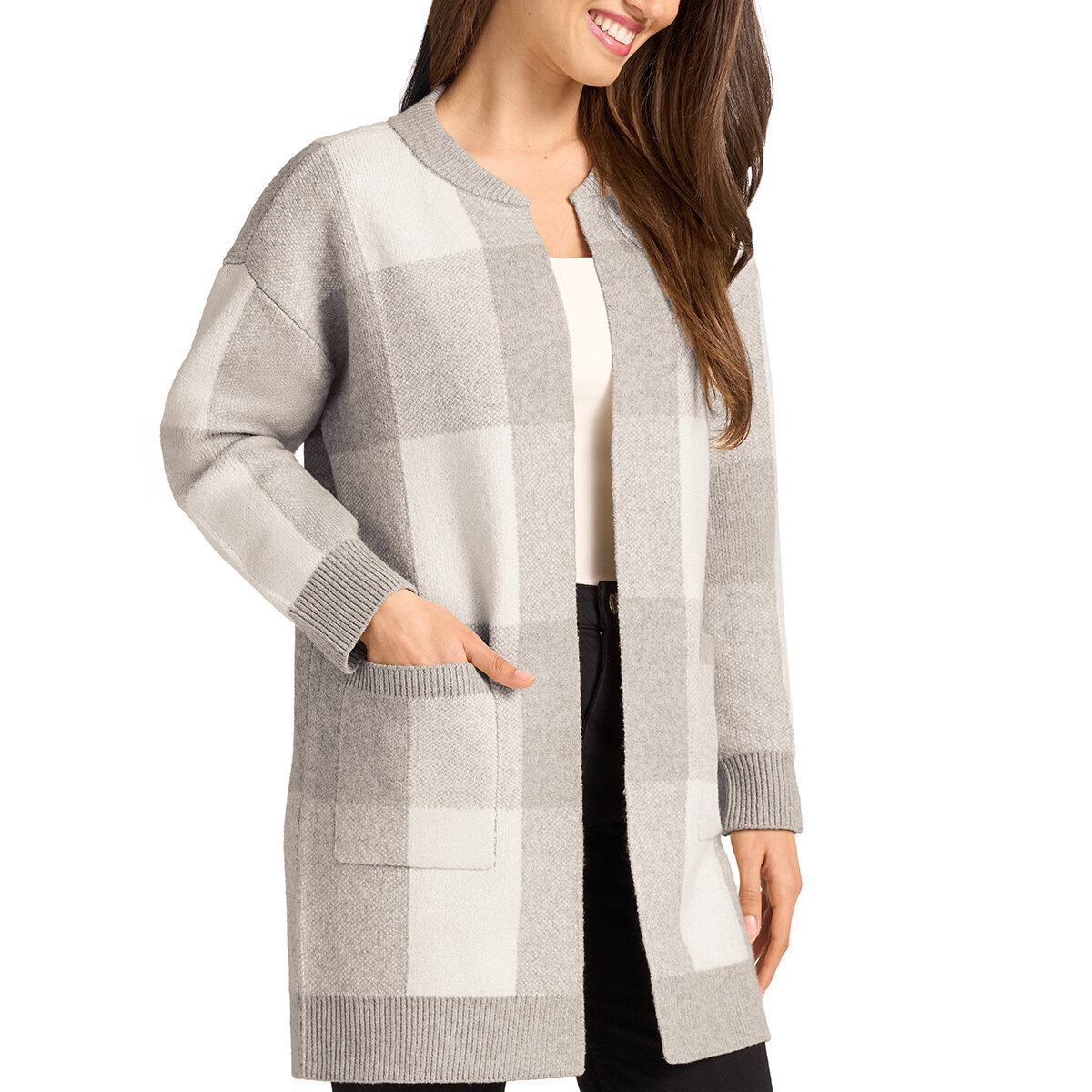 Matty M Suéter para Dama Gris Chica