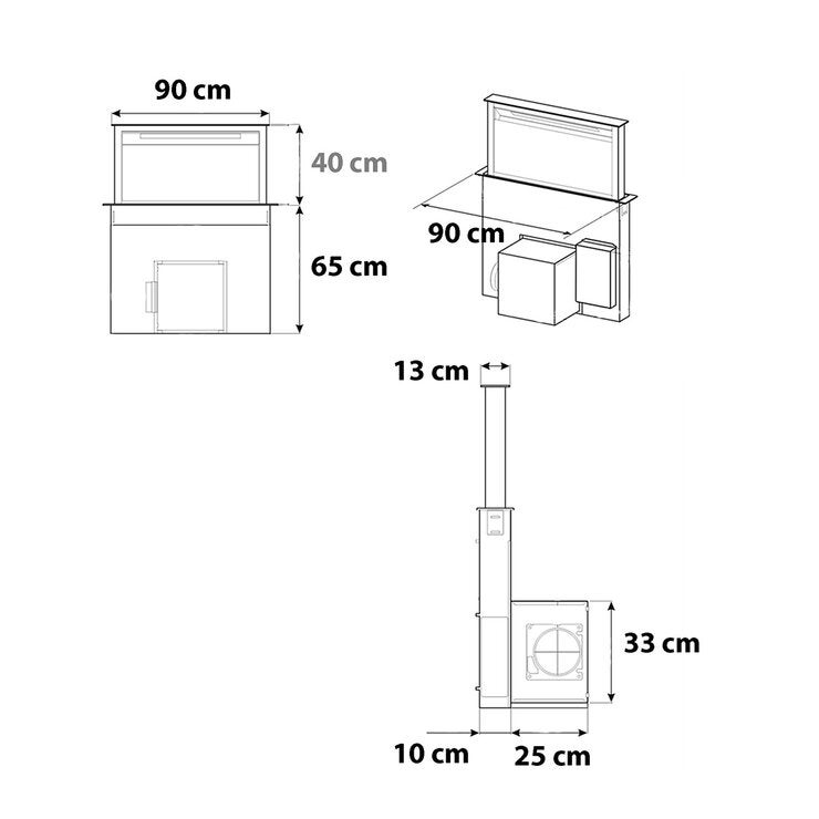 Smeg Combo de Parrilla de 6 Quemadores de Gas + Campana de 90cm Smeg Combo de Parrilla de 6 Quemadores de Gas + Campana de 90cm