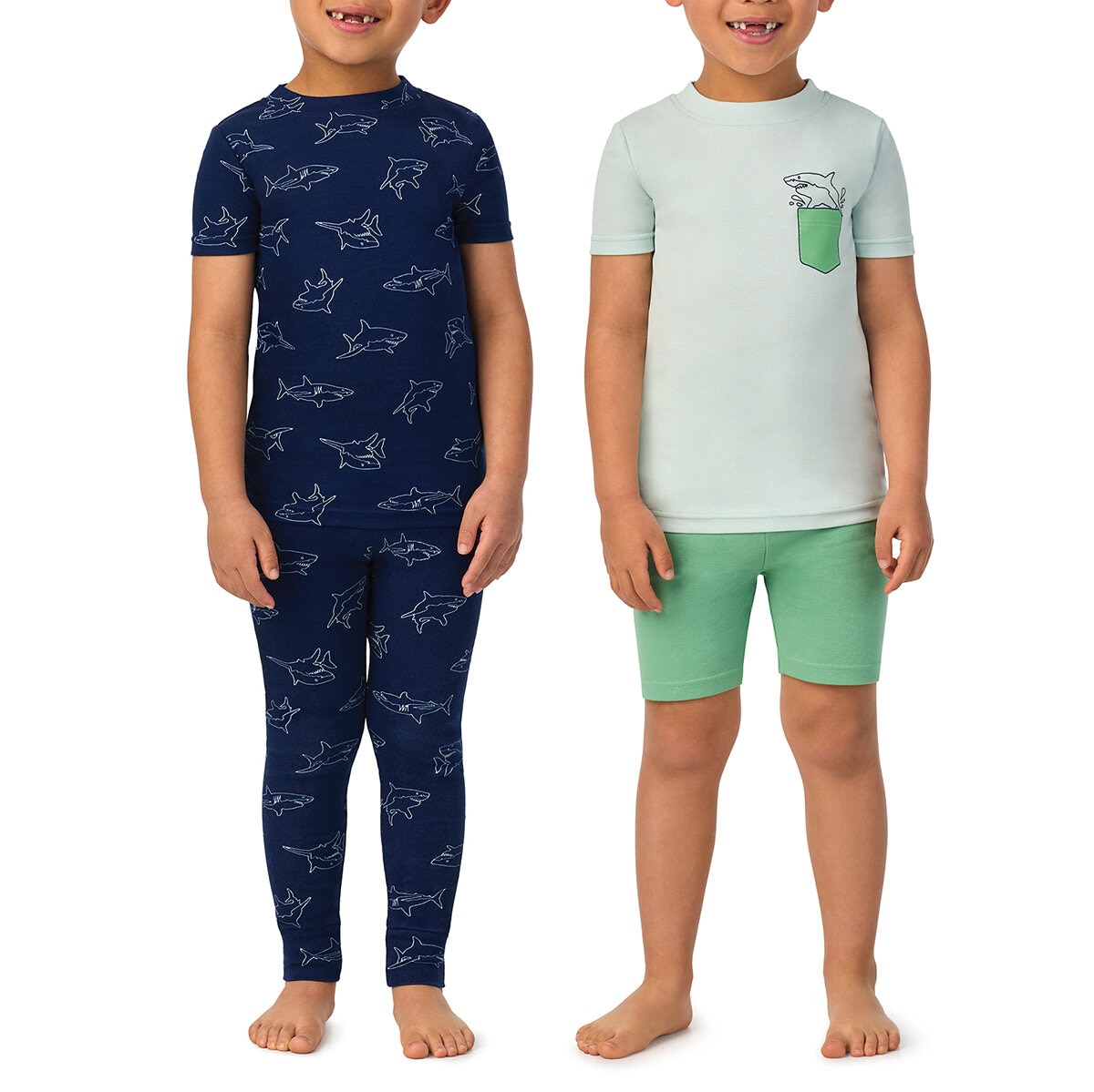 Kirkland Signature Pijama para Niños y Niñas 4 piezas Tiburón 4 Años