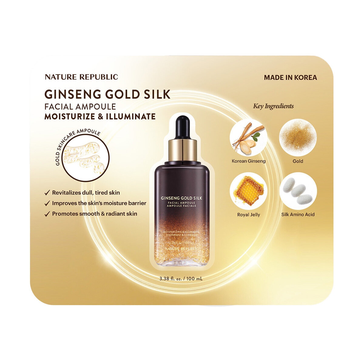 Nature Republic Ginseng Gold Silk Suero Facial Hidratante 100ml