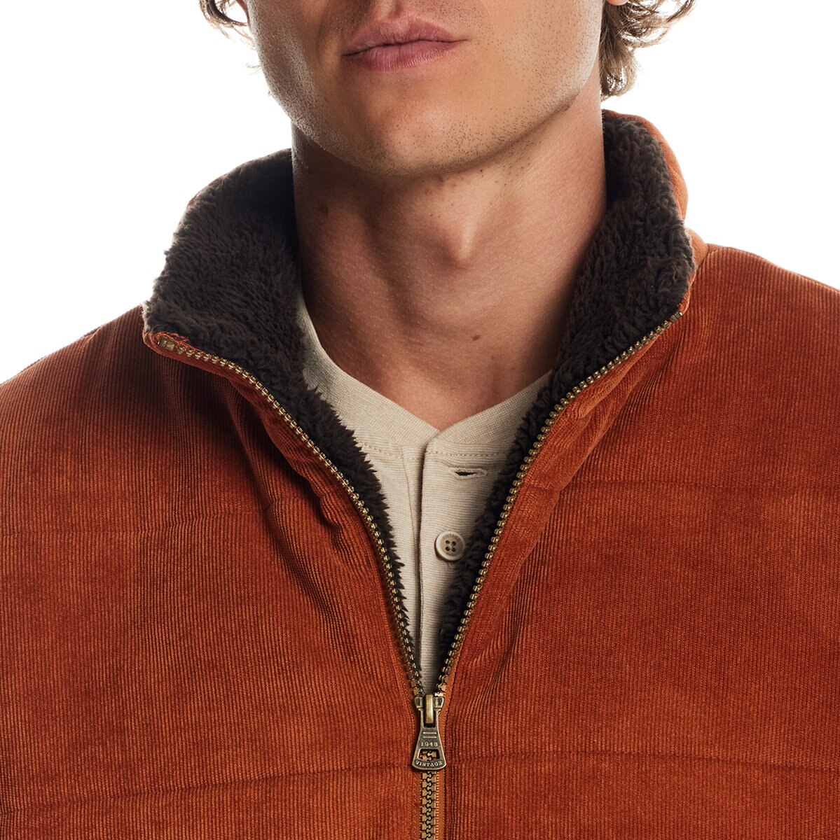 Weatherproof Vintage Chaleco para Caballero Naranja Mediana