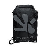 GeckoBrands, Mochila Impermeable con Cordones de Uso Rudo, Color Negro