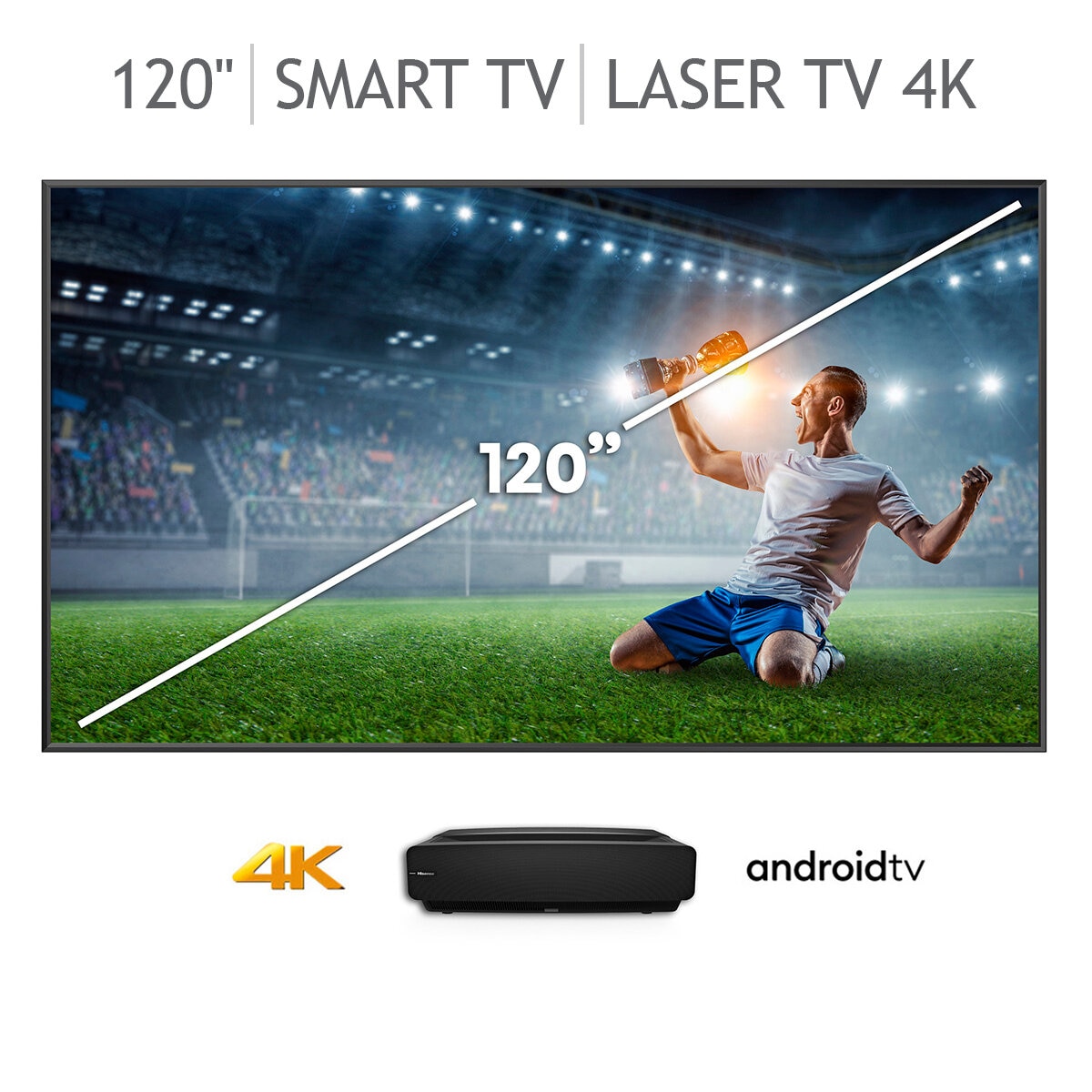 Hisense 120" Laser 4K UHD ANDROID TV 