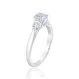 Anillo, Diamantes, 0.60ctw, Oro Blanco 14K