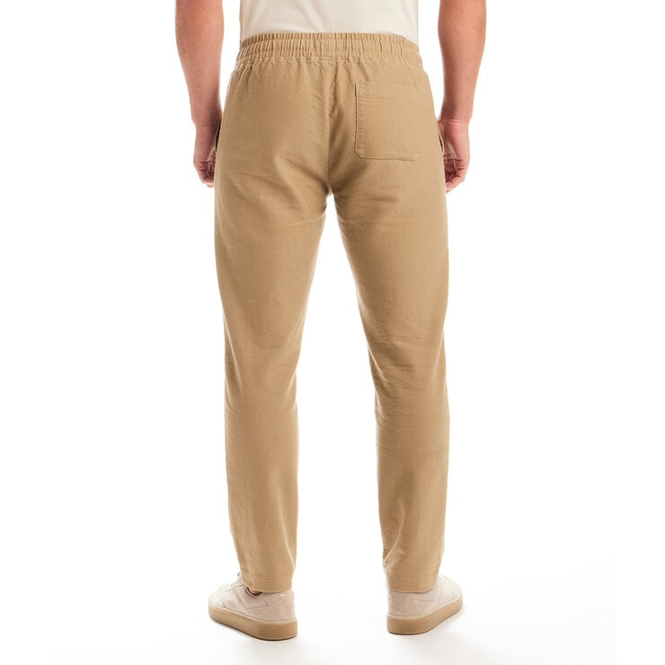 Vintage & Black Pantalones tipo Lino para Caballero Café Grande