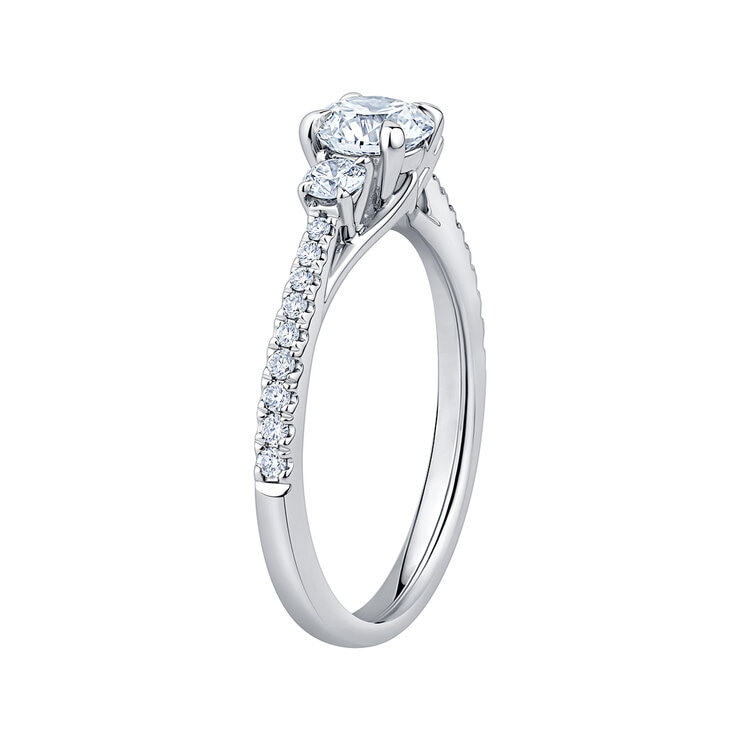 Anillo de Compromiso, 1.00ctw Diamantes, Oro Blanco 14K