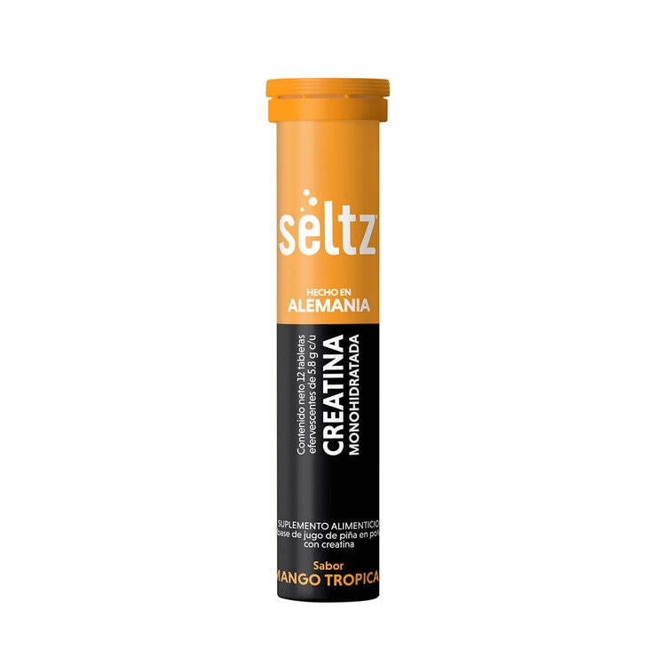 Seltz Creatina Monohidratada 6 Tubos de 12 Tabletas Efervescentes c/u Sabor Mango y Berry Seltz Creatina Monohidratada 6 Tubos de 12 Tabletas Efervescentes c/u Sabor Mango y Berry