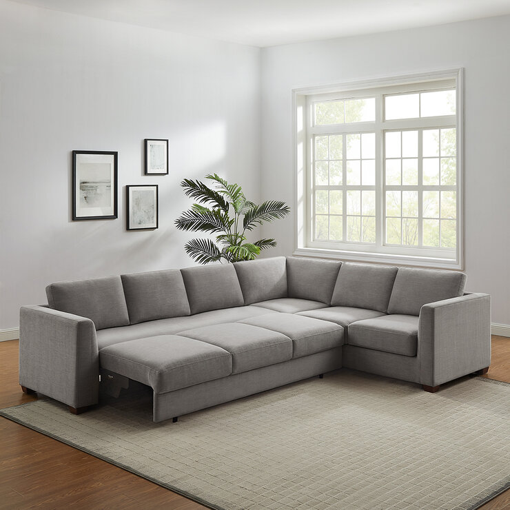 Thomasville, Seccional de Tela de 3 Piezas Convertible con Almacenamiento