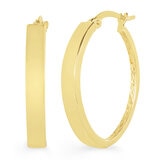 Aretes, Arracadas Ovalados, Oro Amarillo 14K