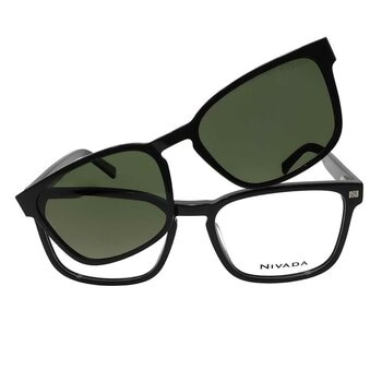 Nivada CNV.X452D.0GRN.57 Armazón Oftálmico + Clip Solar Polarizado