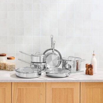 T-Fal Batería de Cocina de Acero Inoxidable Tri-Ply, 12 Piezas T-Fal Batería de Cocina de Acero Inoxidable Tri-Ply, 12 Piezas