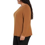 Three Dots Blusa para Dama Naranja Extra Grande