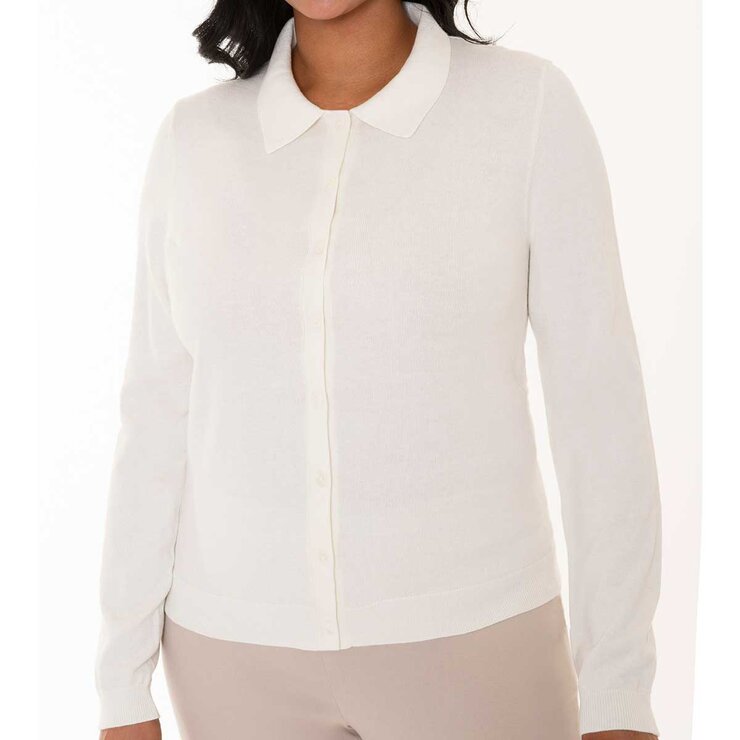 Mario Serrani Italy Suéter para Dama Blanco Chica