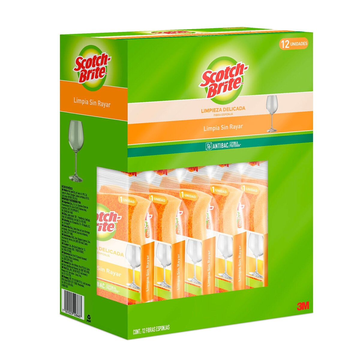 Scotch Brite Cero Rayas Esponjas 12 pzas