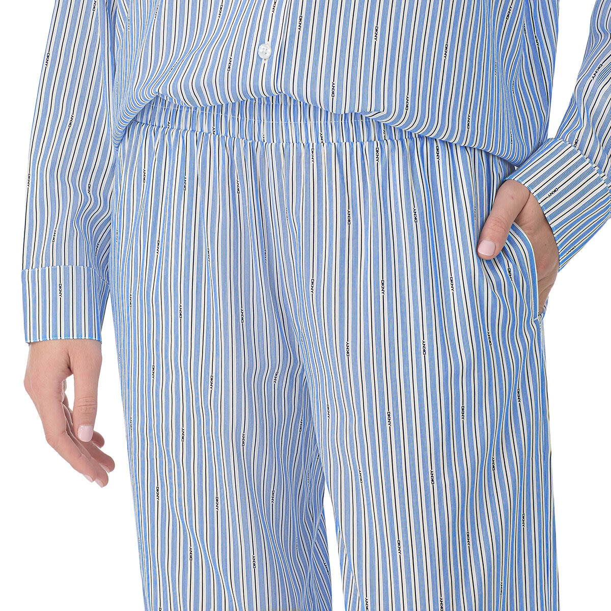 DKNY Pijama para Dama Azul Mediana