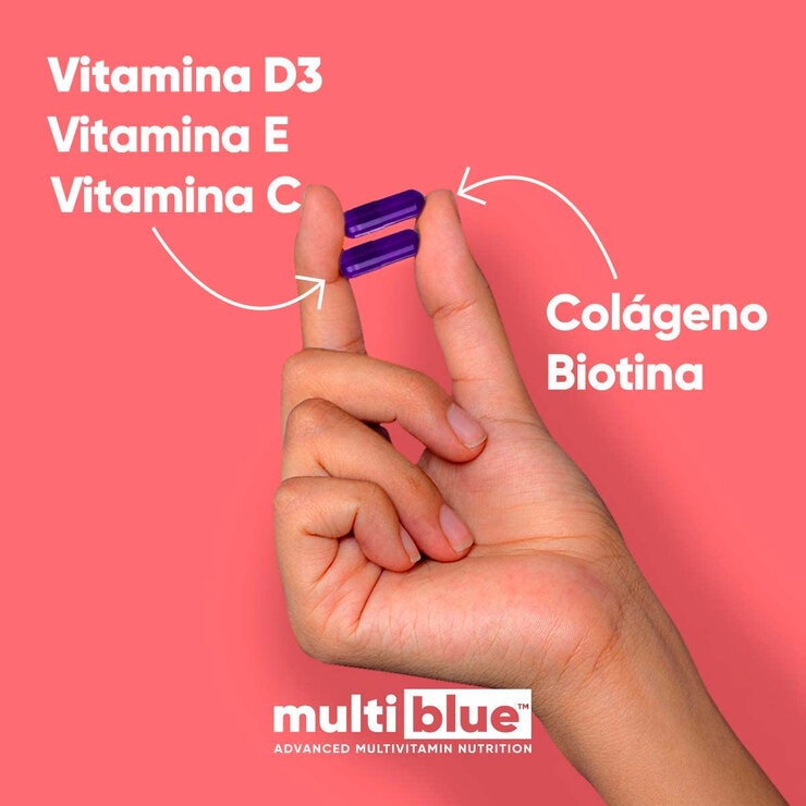 Multiblue Colágeno y Biotina 120 Cápsulas